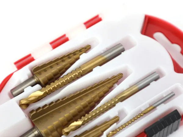 6шт Ступенчатое сверло и набор пилообразных сверл 