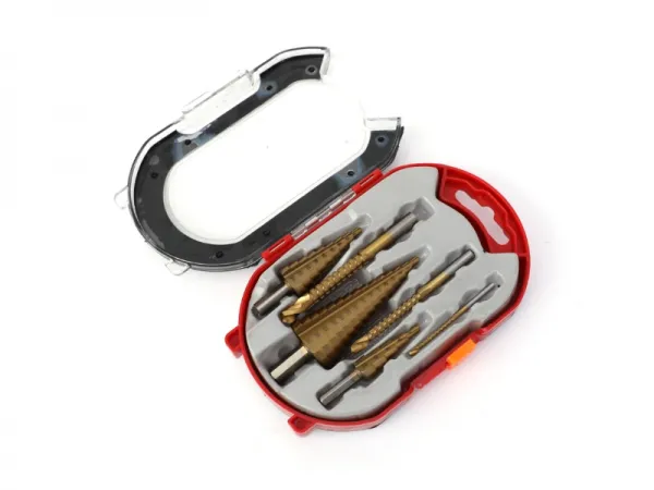 6шт Ступенчатое сверло и набор пилообразных сверл 