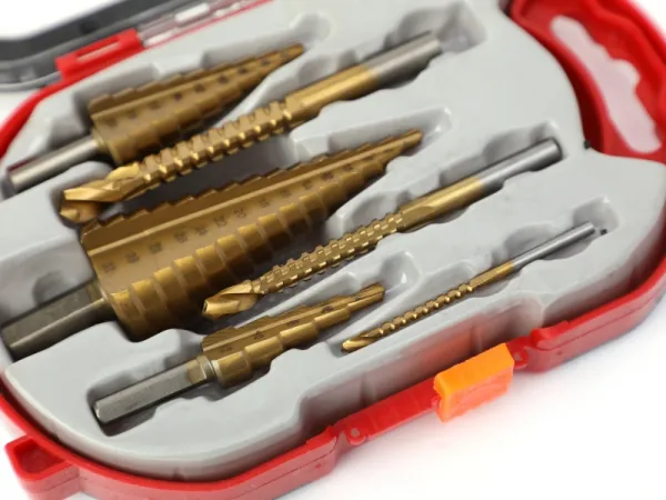 6шт Ступенчатое сверло и набор пилообразных сверл 